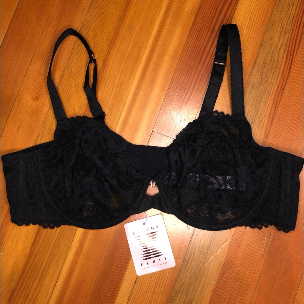 Savage X Fenty Savage Not Sorry unlined lace balconette bra 40C NWT